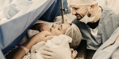 Supporting your partner after a Caesarian section c