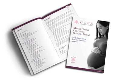 COPE 2023 Perinatal Mental Health Practice Guideline Visual Open Book scaled - 1