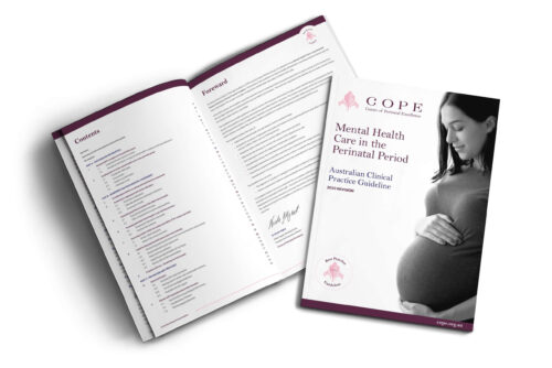 COPE 2023 Perinatal Mental Health Practice Guideline Visual Open Book scaled - 1