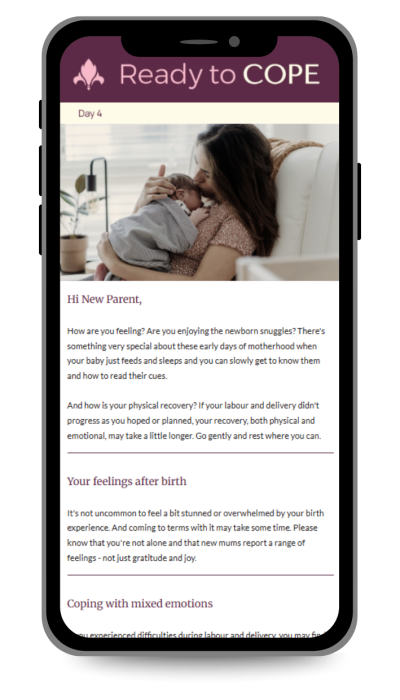 Ready to COPE New Parent Mother