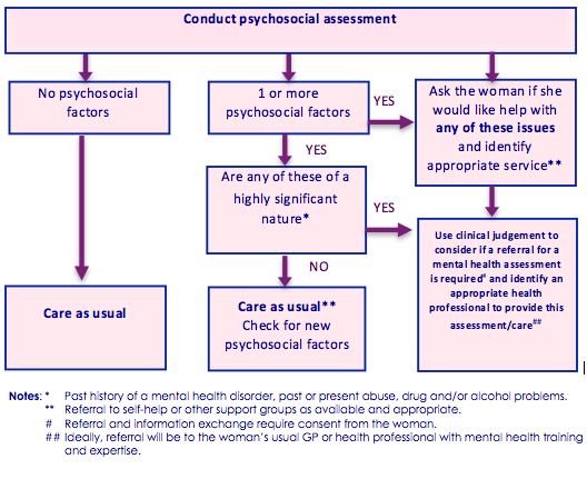 Perinatal mental health risk assessment and when follow-up care is required- COPE