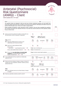 The ANRQ client psychosocial questionnaire