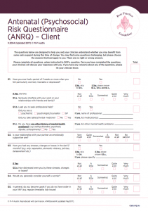 The ANRQ client risk questionnaire