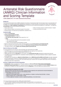 The ANRQ clinician risk scoring guide