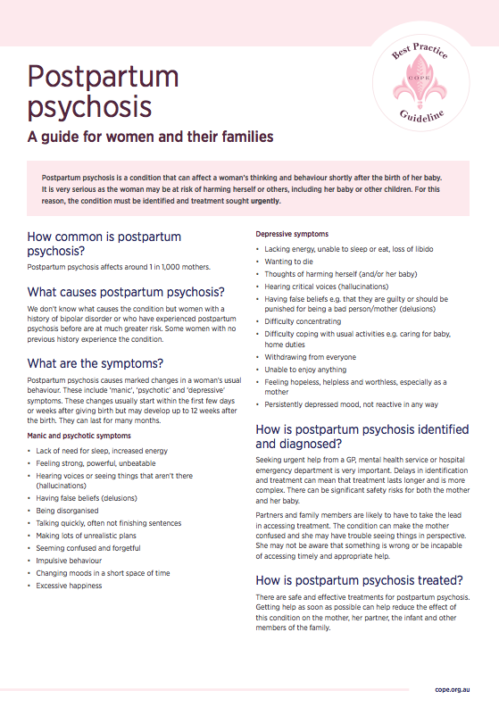 Symptoms, Causes, and Treatment of Postpartum Psychosis