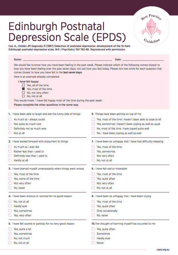 Edinburgh Postnatal depression Scale. "Эдинбургская шкала послеродовой депрессии (EPDS)". Шкала hads бланк. EPDS.